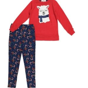 Sold🆕️ NWT Big girls 2 pc reversable sequin llama cozy legging set